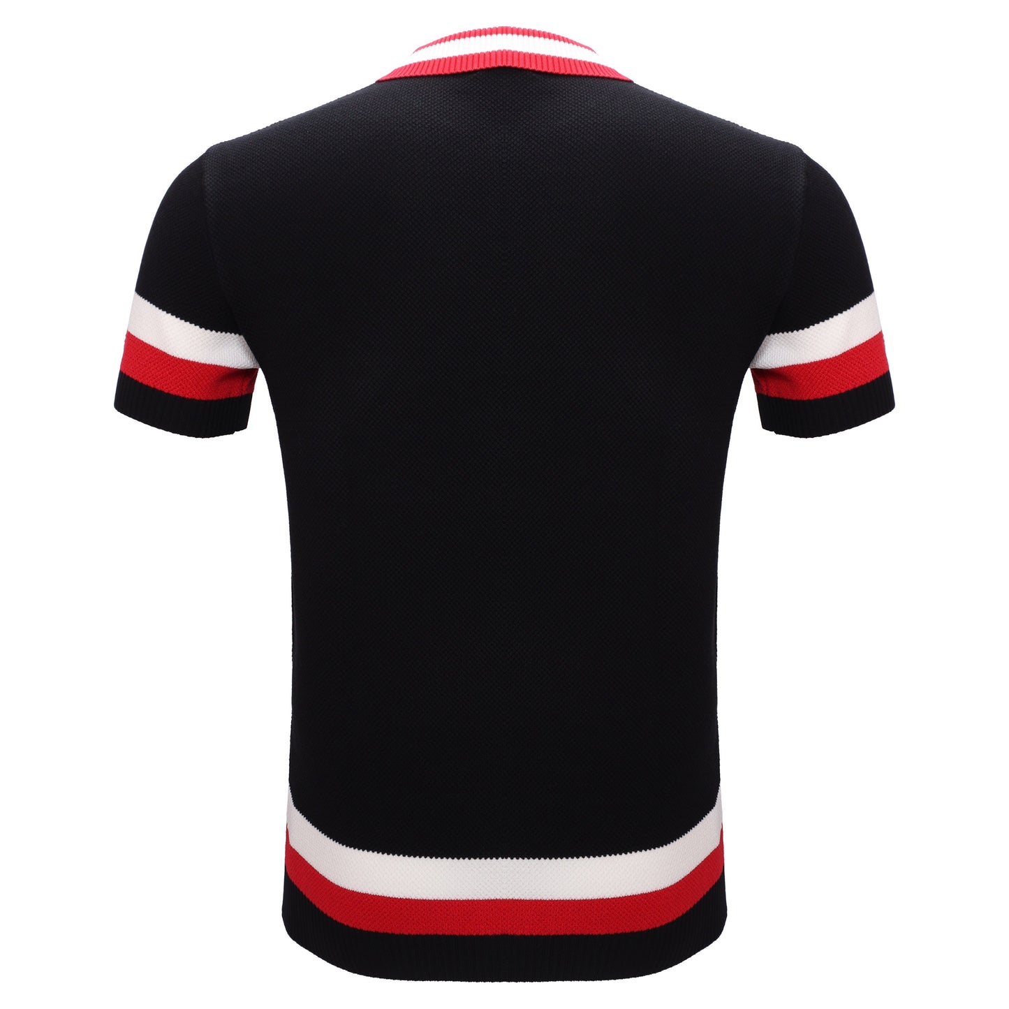 Heritage Stripe Knit Polo BLACK - My Men's Shop