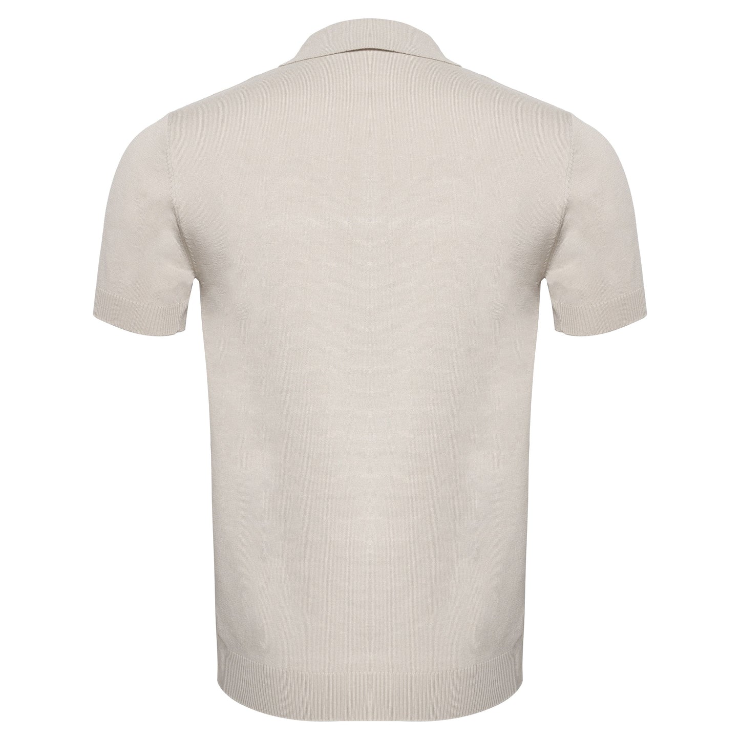 Men's Retro-Inspired Knitted Polo Shirt WHITE/NAVY - My Men's Shop