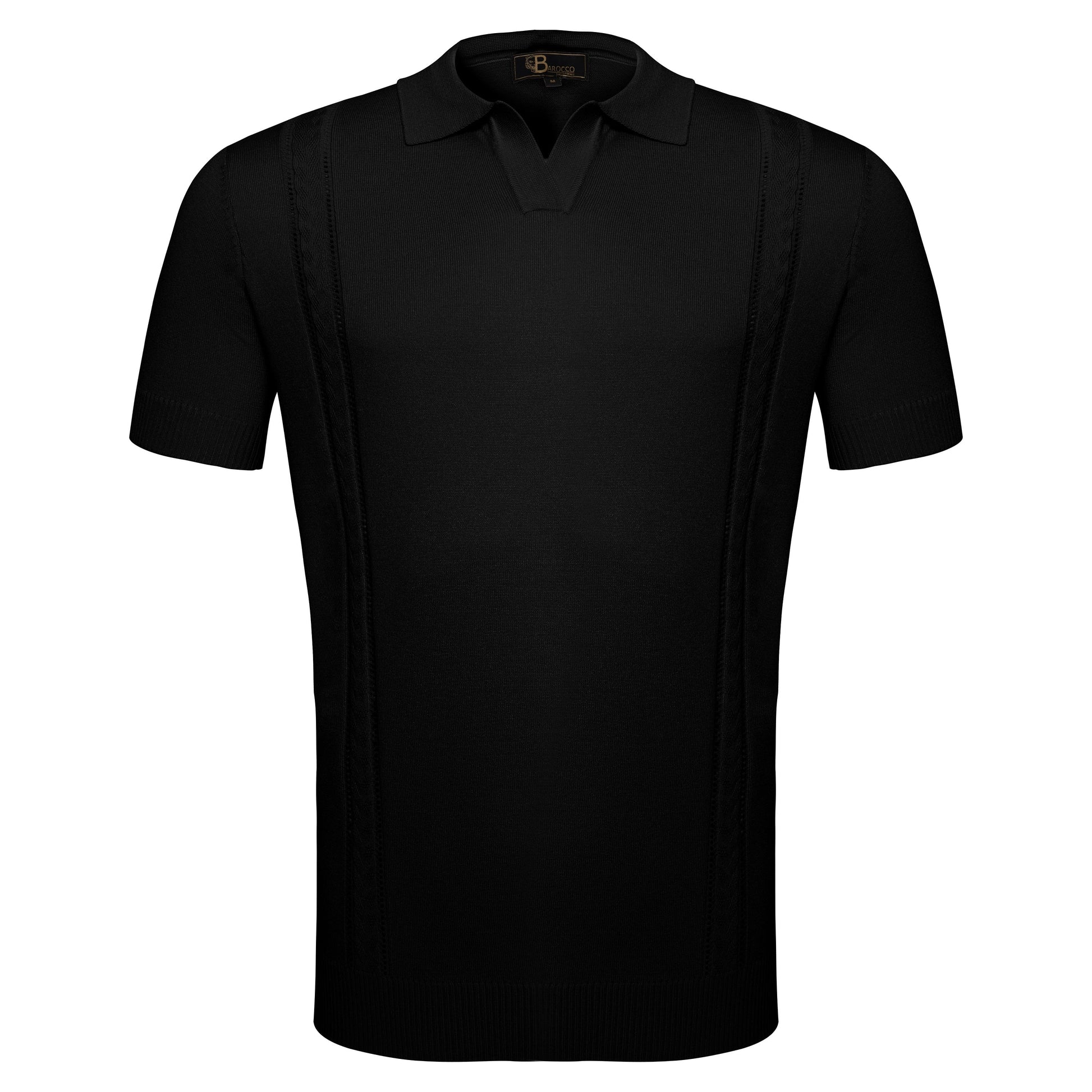 LuxeKnit Polo BLACK - My Men's Shop