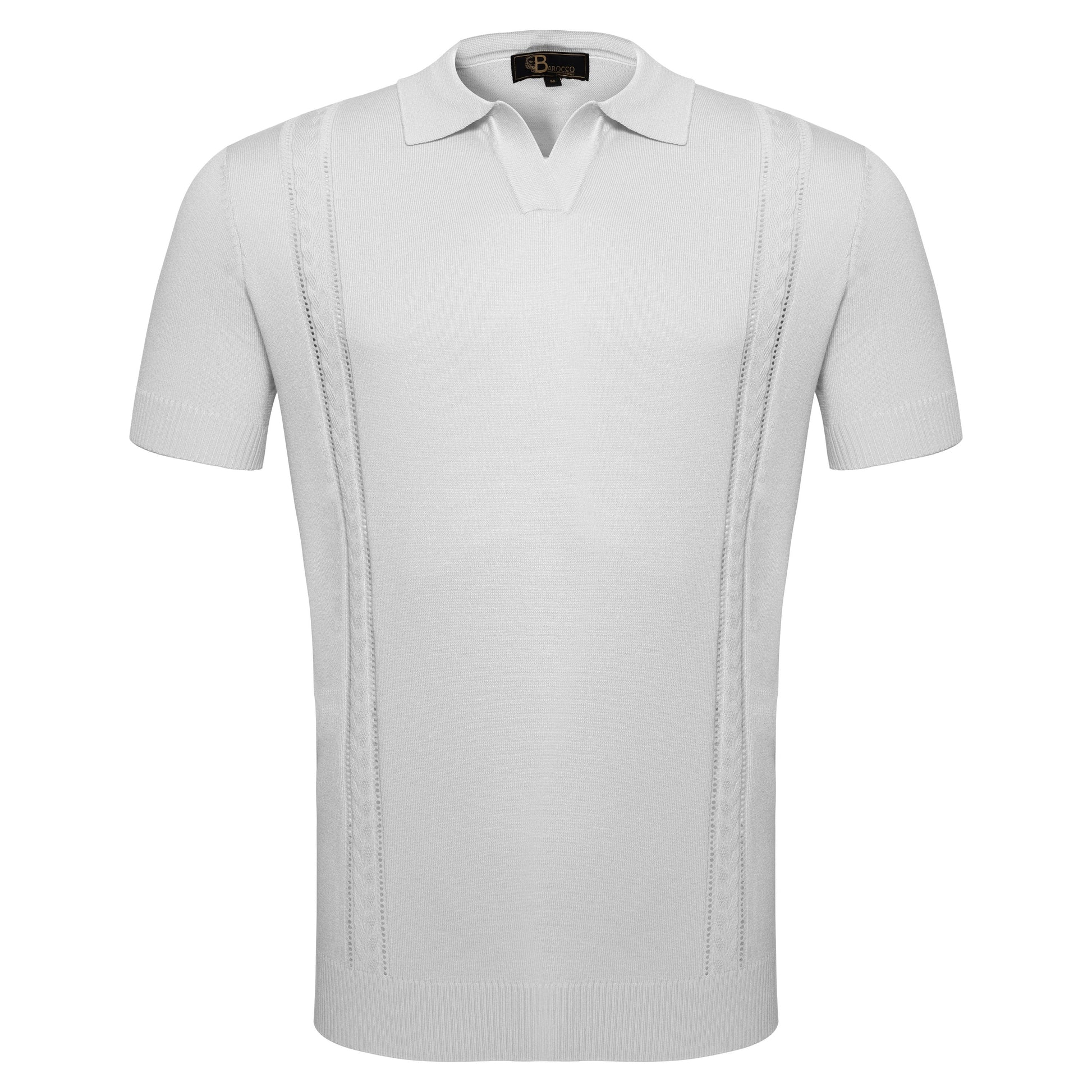 LuxeKnit Polo WHITE - My Men's Shop