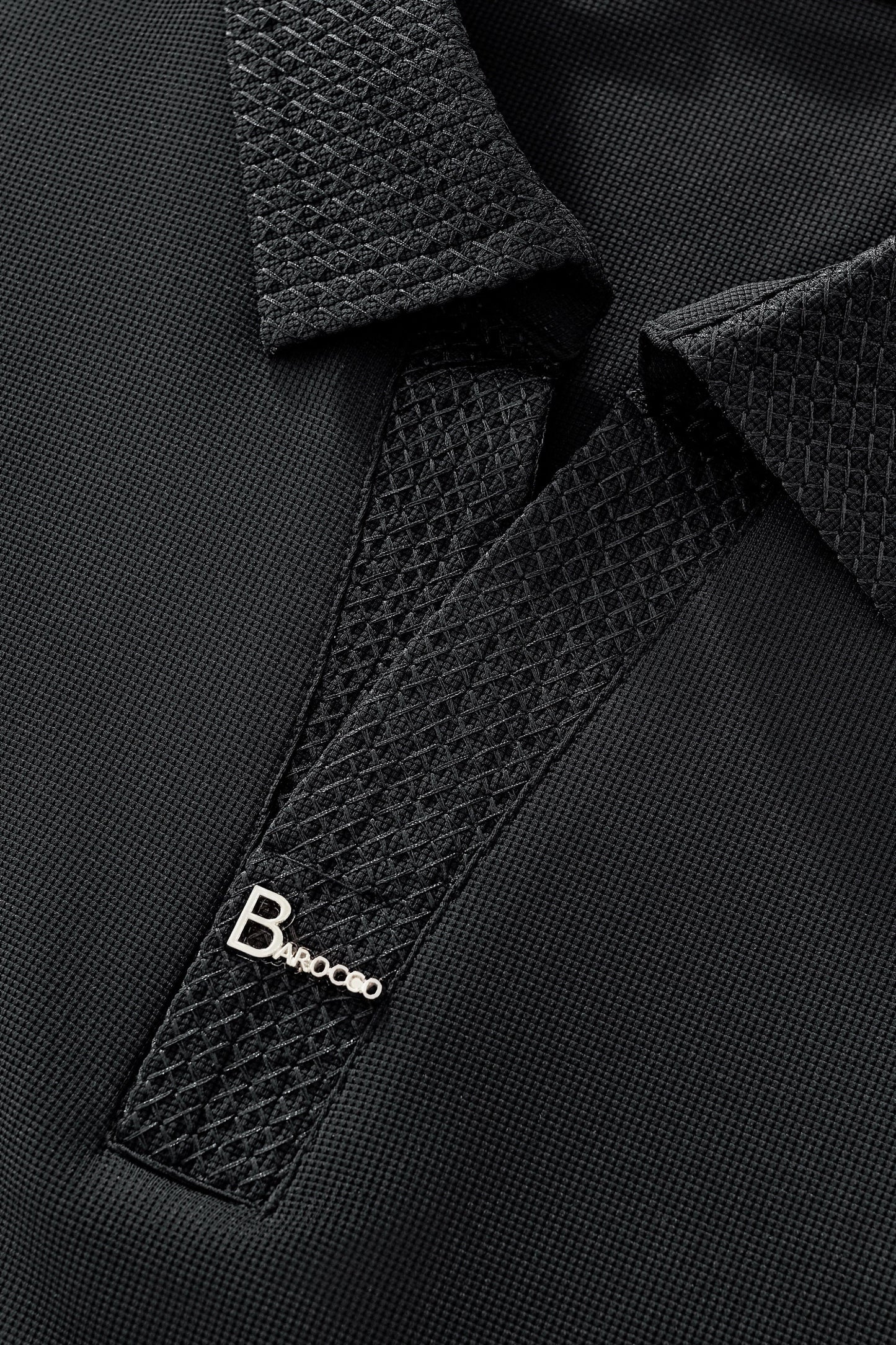 Stride Contrast Collar Polo BLACK