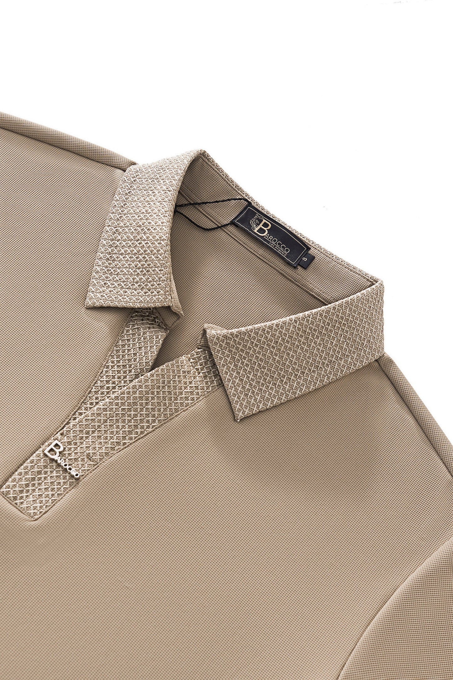 Stride Contrast Collar Polo KHAKI - My Men's Shop