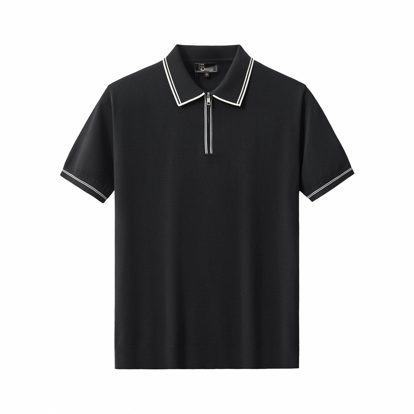 Urban Pulse Zip Polo BLACK - My Men's Shop
