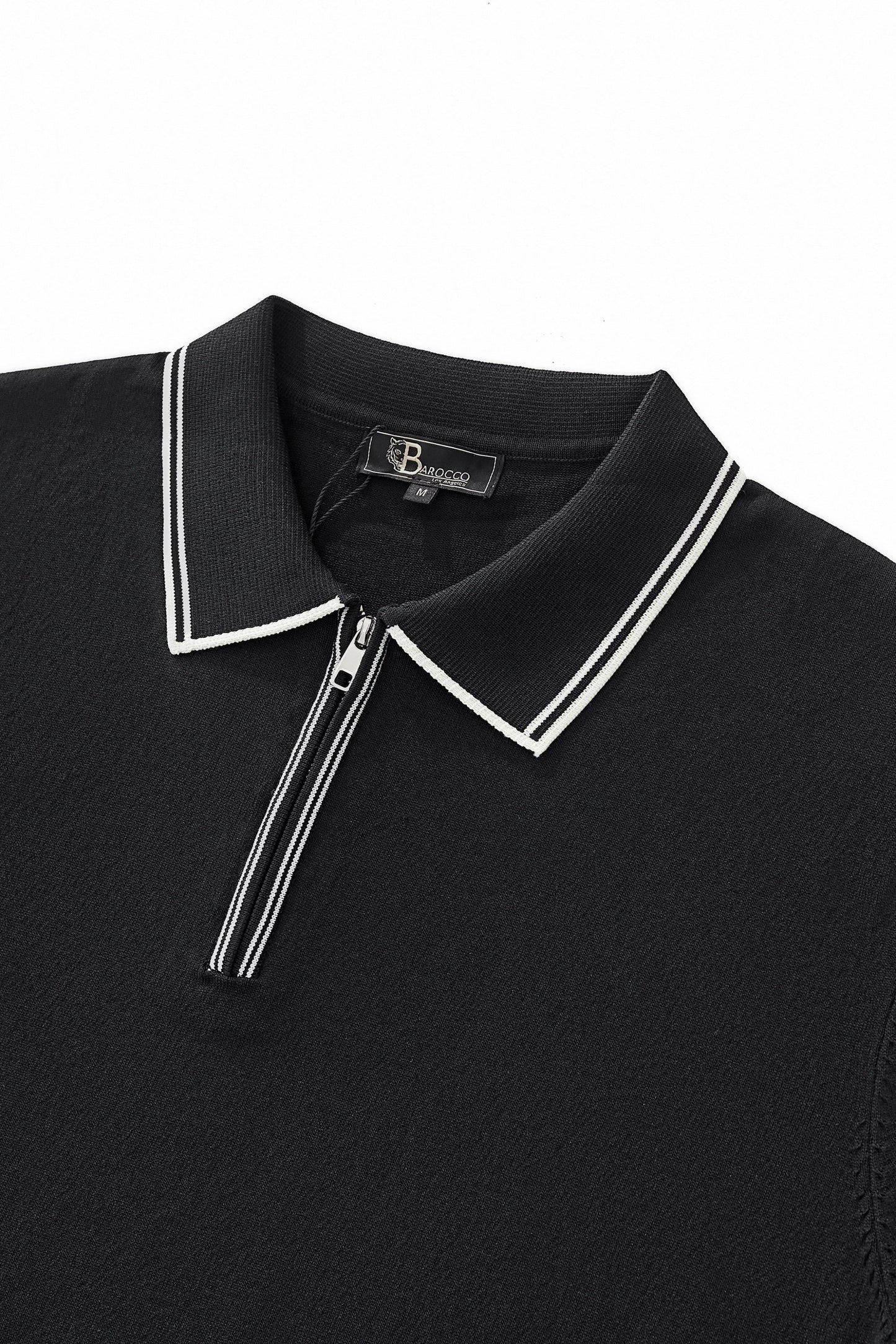 Urban Pulse Zip Polo BLACK - My Men's Shop