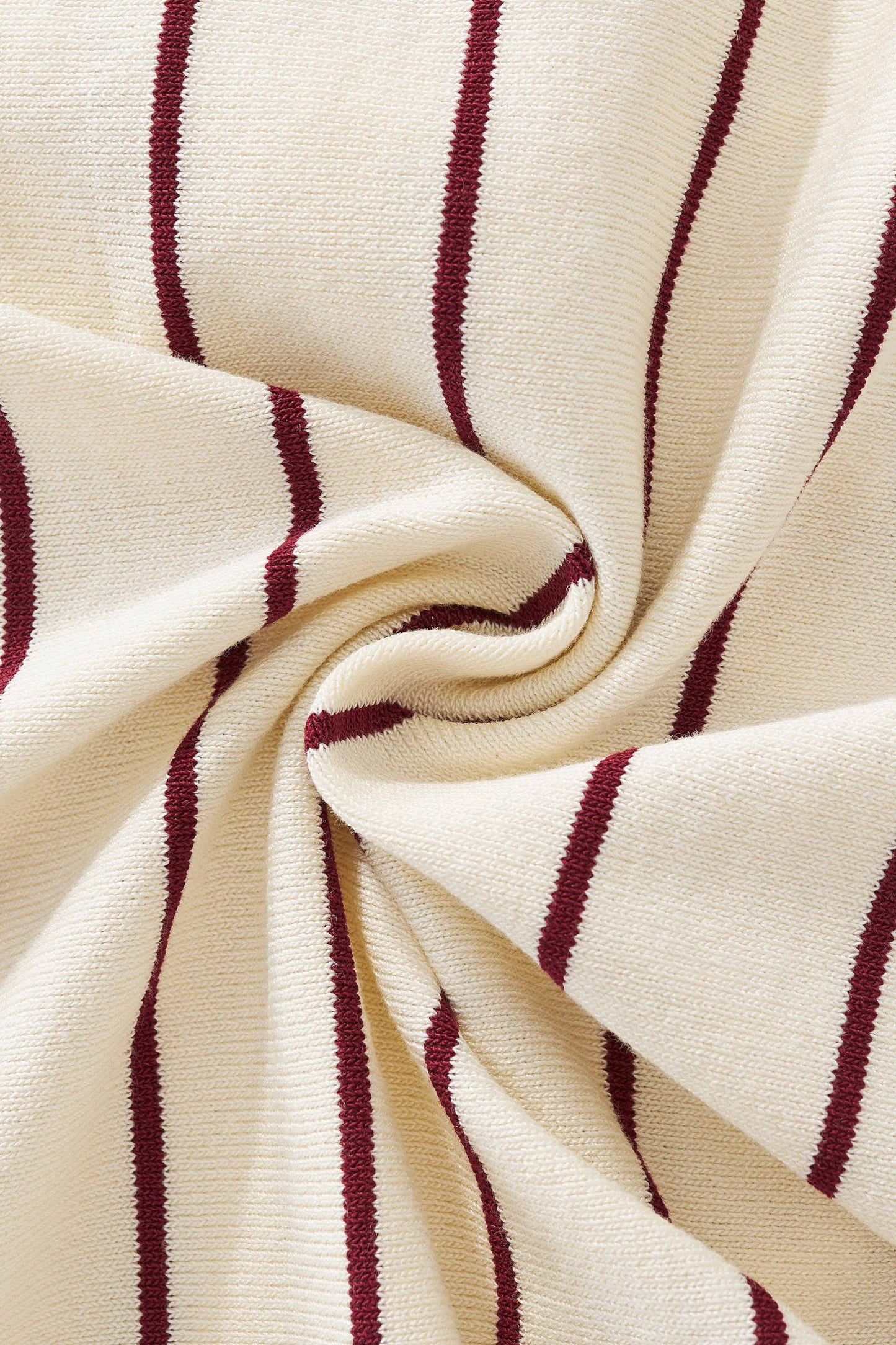 ModStripe Knit Shirt IVORY/WINE - My Men's Shop