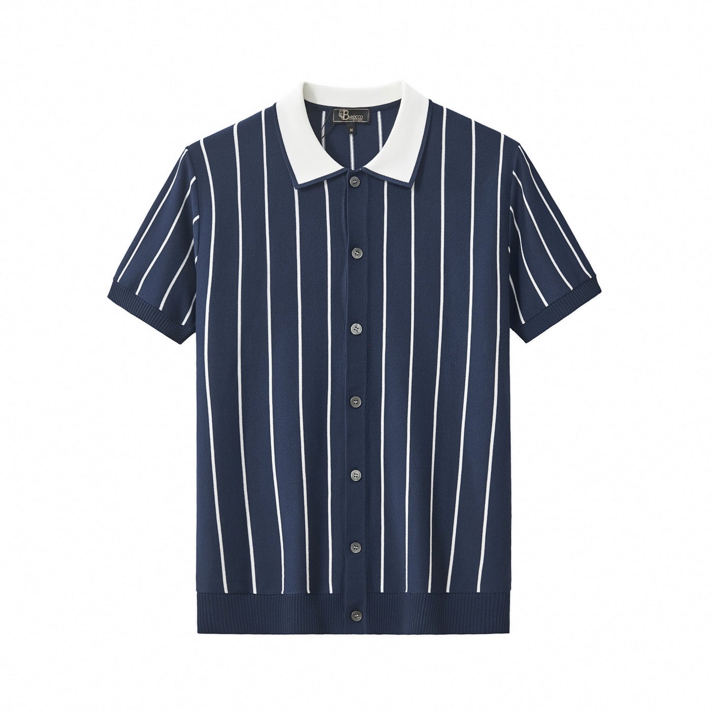 ModStripe Knit Shirt NAVY/WHITE - My Men's Shop