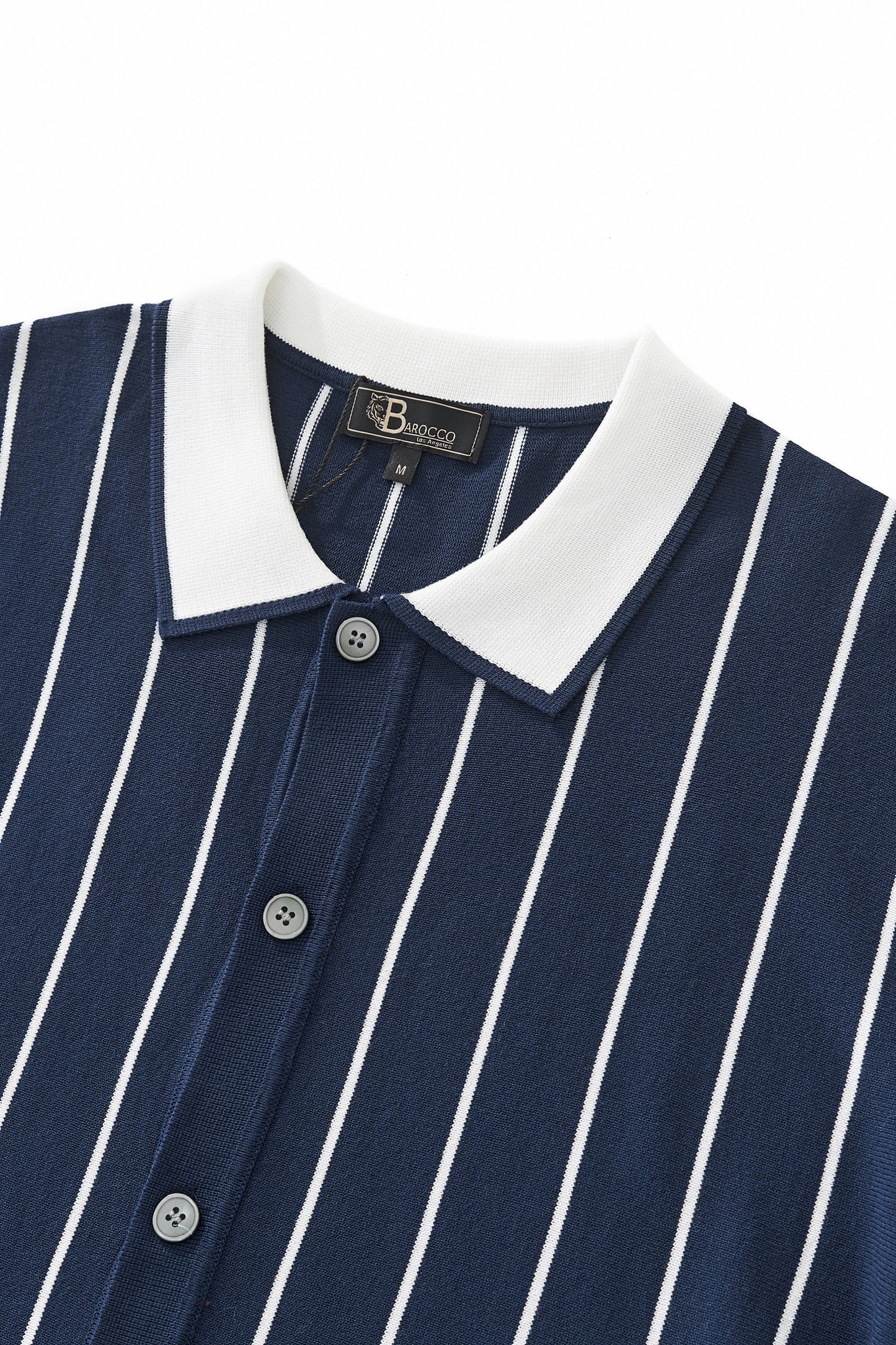 ModStripe Knit Shirt NAVY/WHITE - My Men's Shop