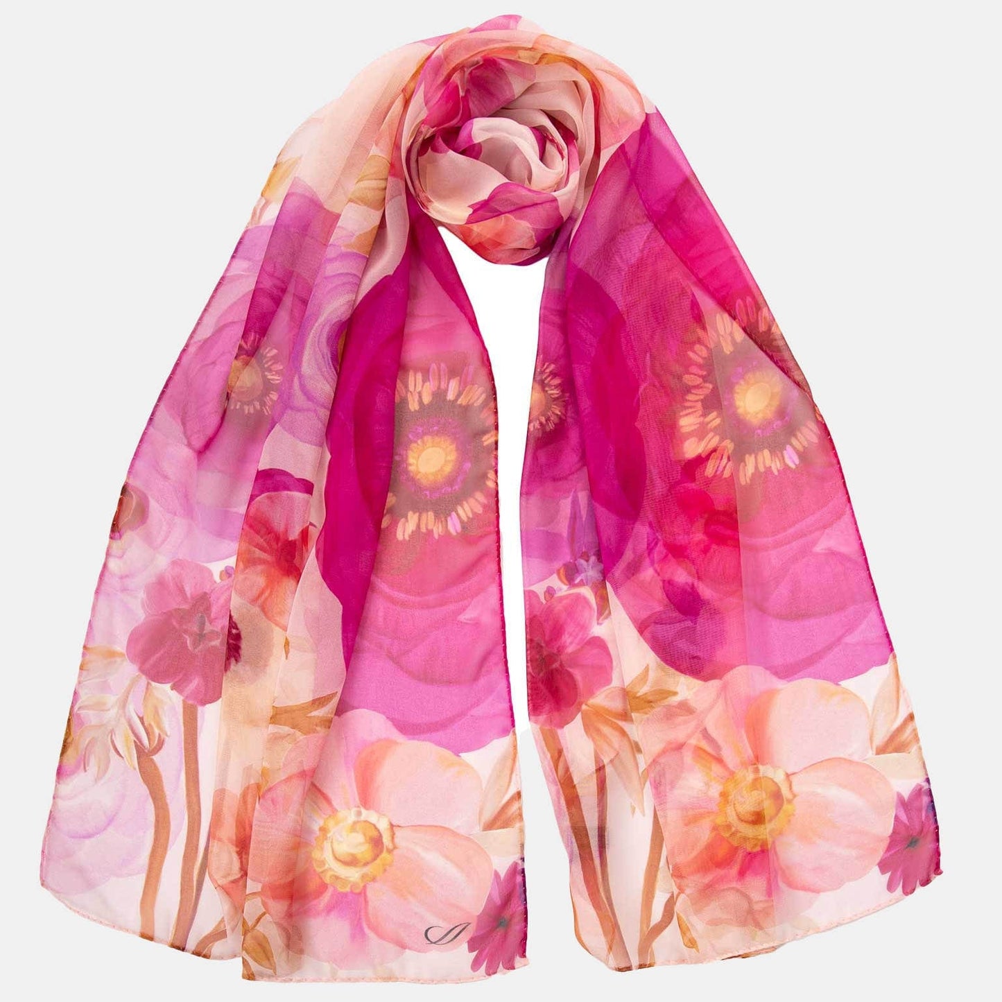 Campo de' Fiori - Long Silk Scarf - Pink