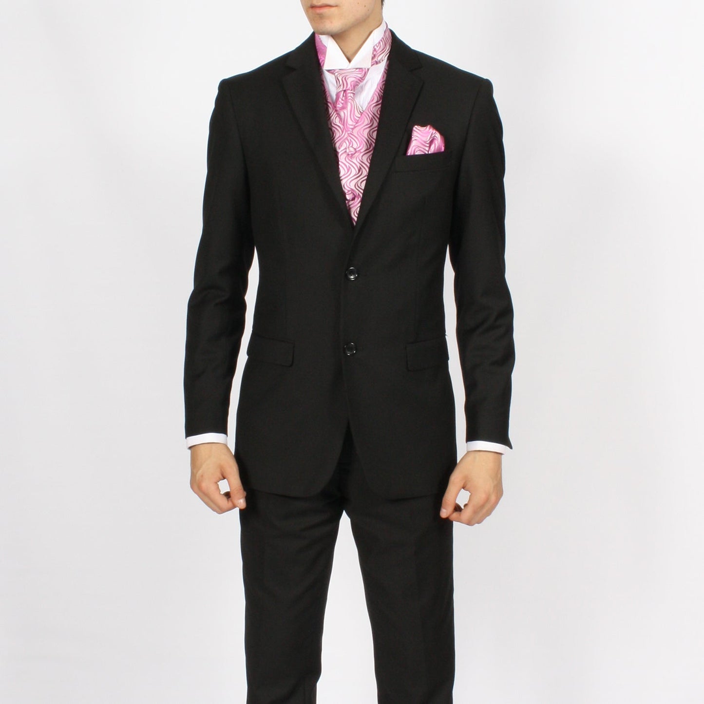 Ferrecci Mens PV150 - Pink with White Back Adjustable Vest Set