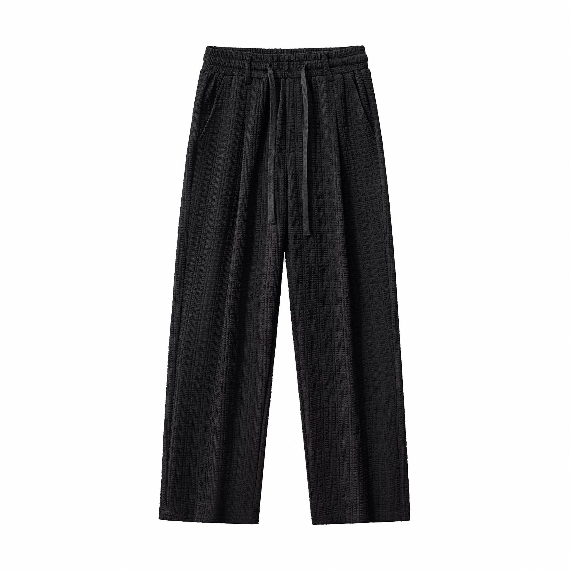 Loft Set – Textured Short Sleeve Shirt & Pant BLACK - My Men's Shop
