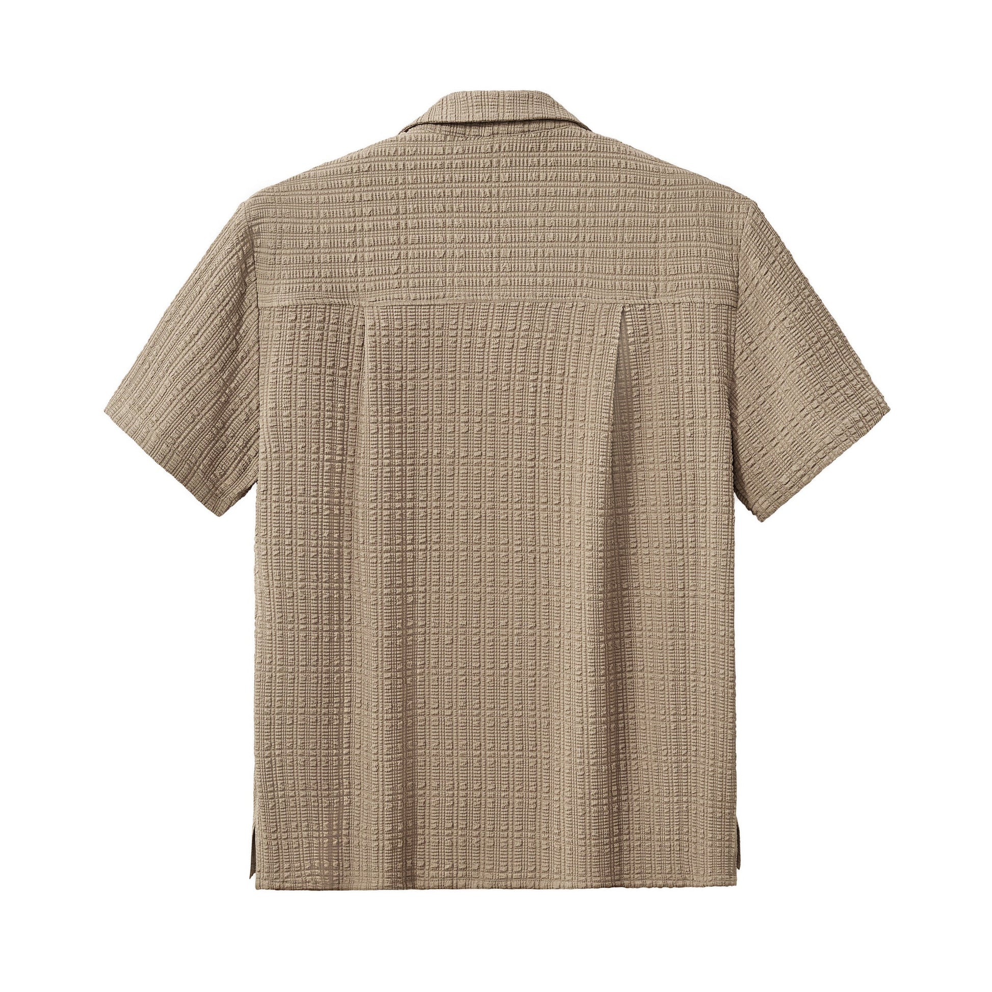 Loft Set – Textured Short Sleeve Shirt & Pant BROWN - My Men's Shop