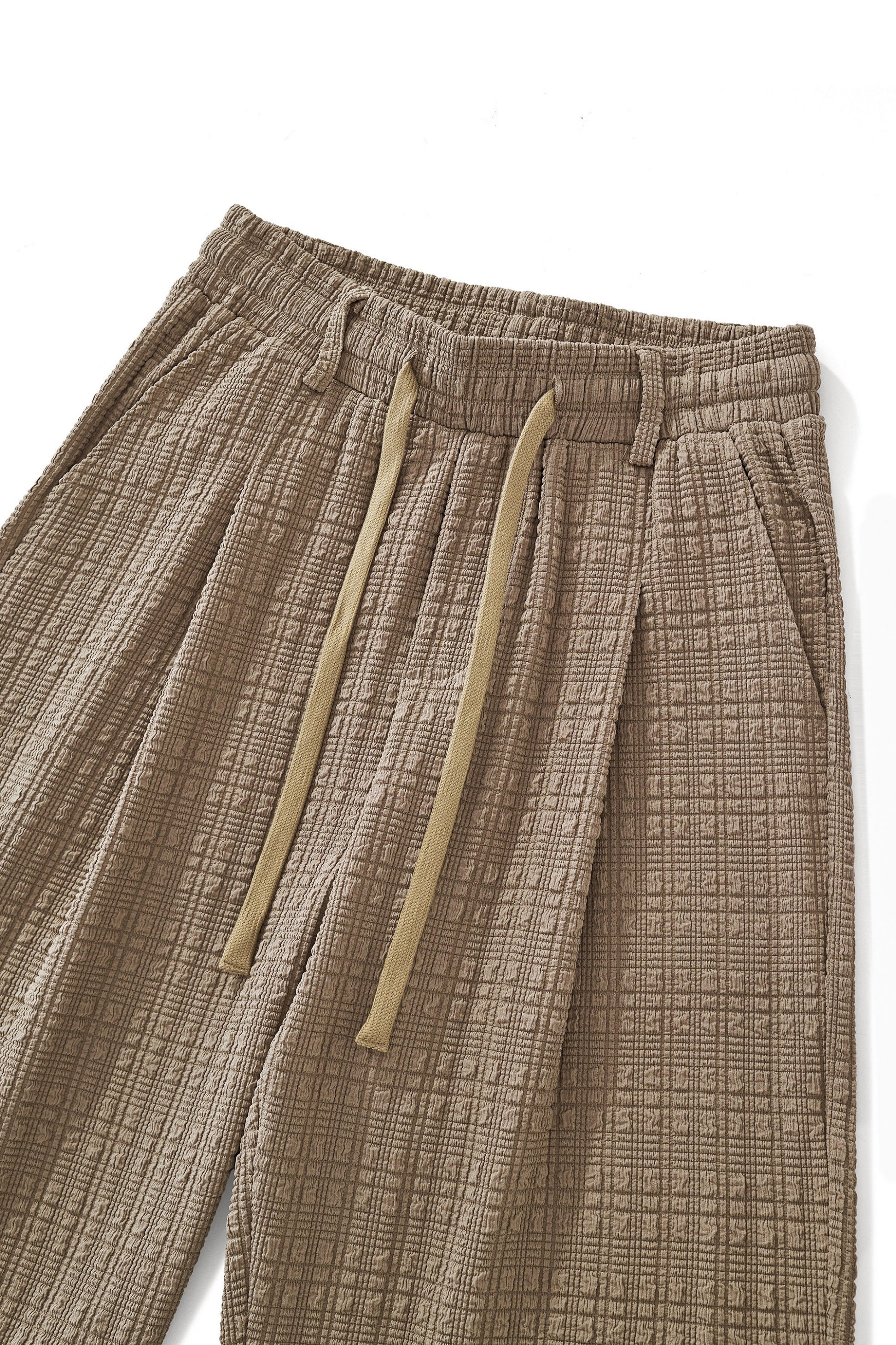 Loft Set – Textured Short Sleeve Shirt & Pant BROWN - My Men's Shop