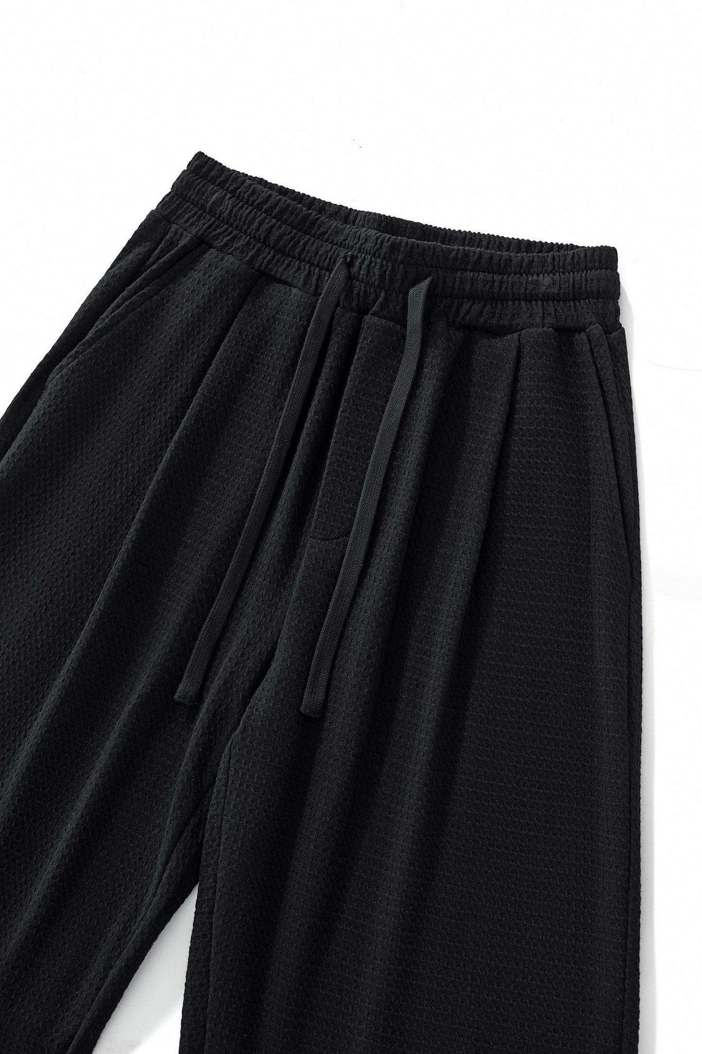 Vista Set – Waffle Textured Shirt & Pant BLACK - My Men's Shop