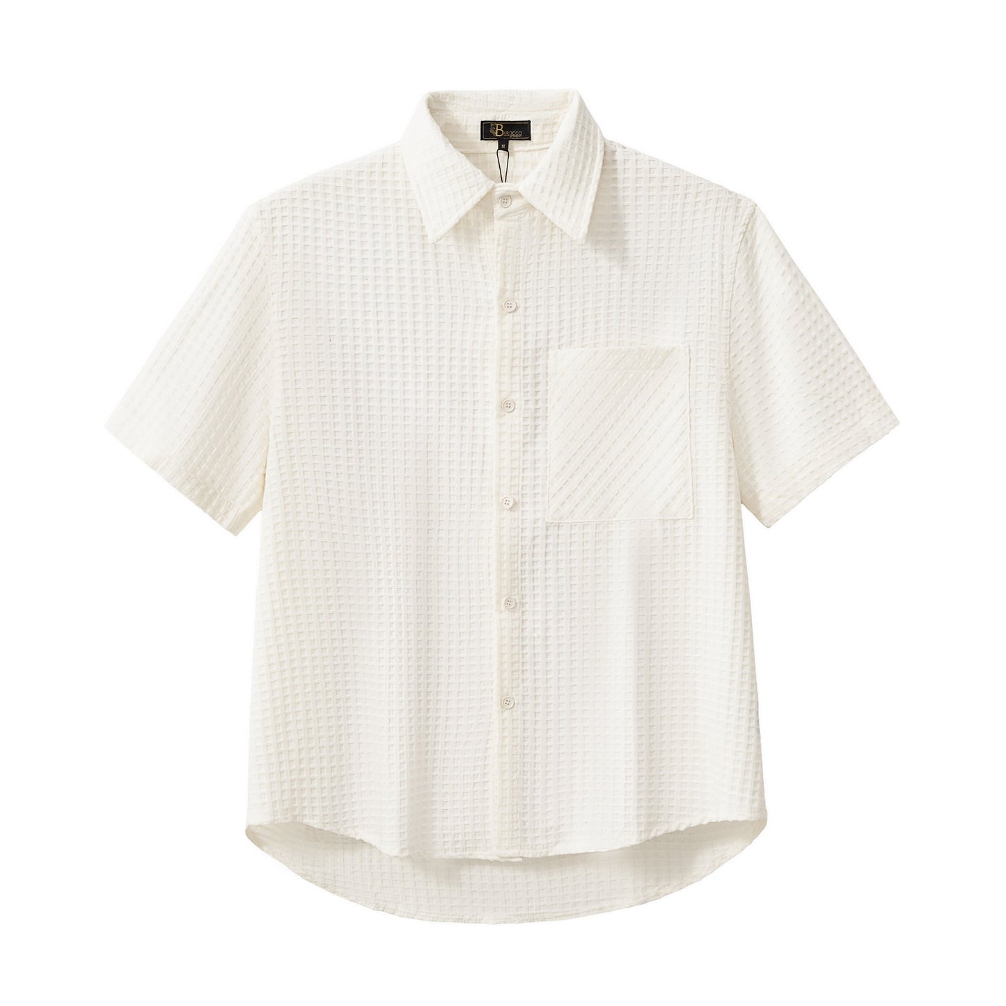 Drift Set – Waffle Textured Shirt & Short WHITE