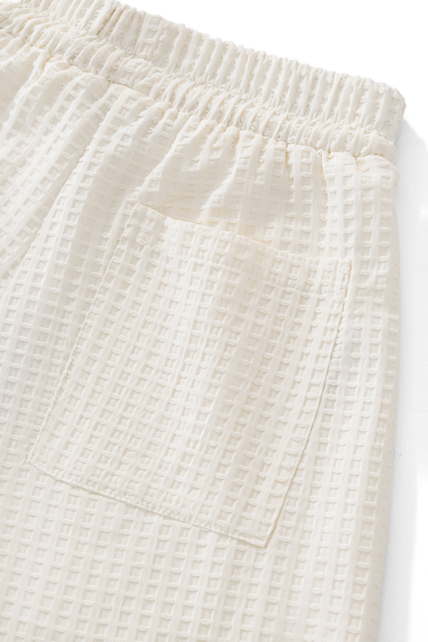 Drift Set – Waffle Textured Shirt & Short WHITE