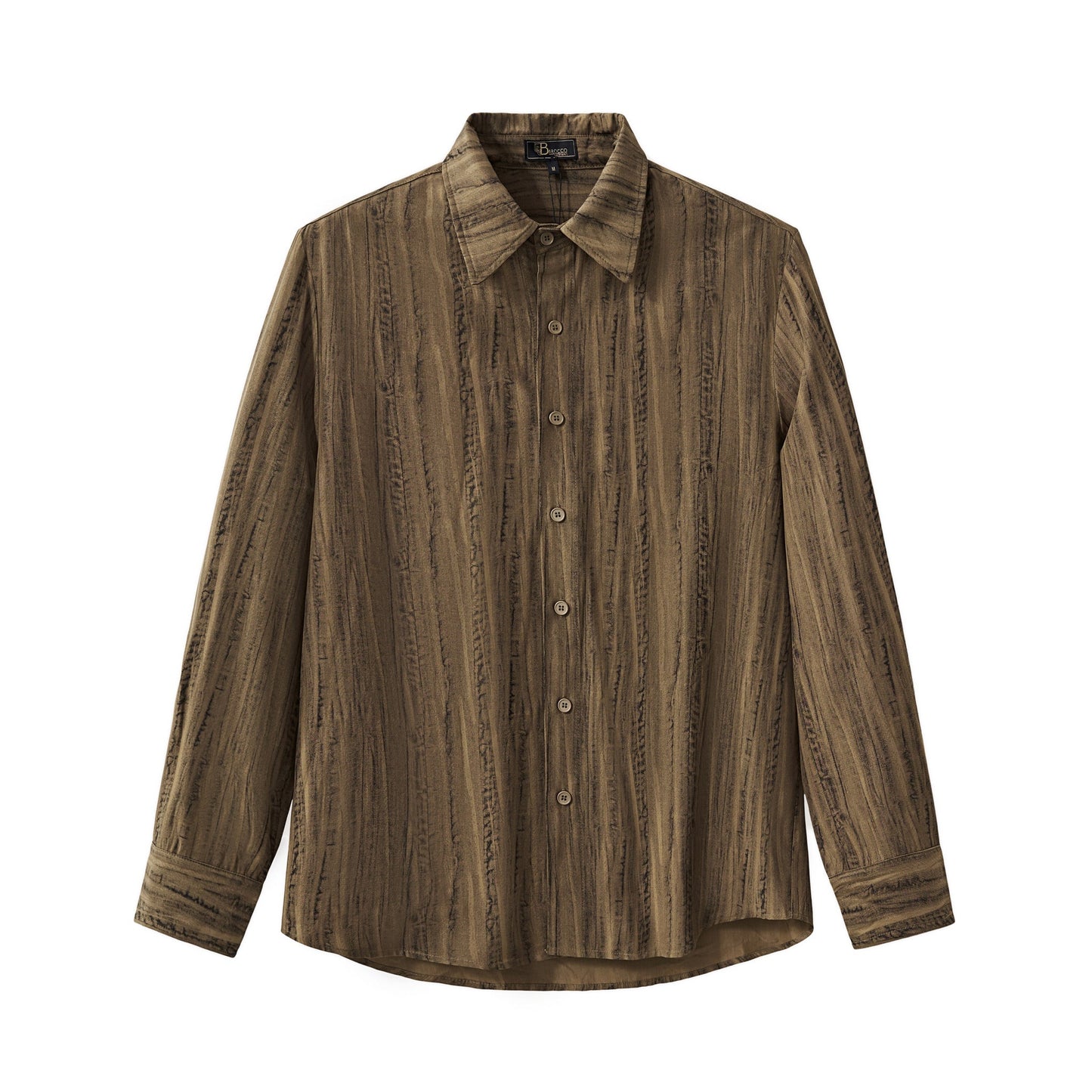 Strata Set – Printed Long Sleeve Shirt & Pant BROWN - My Men's Shop
