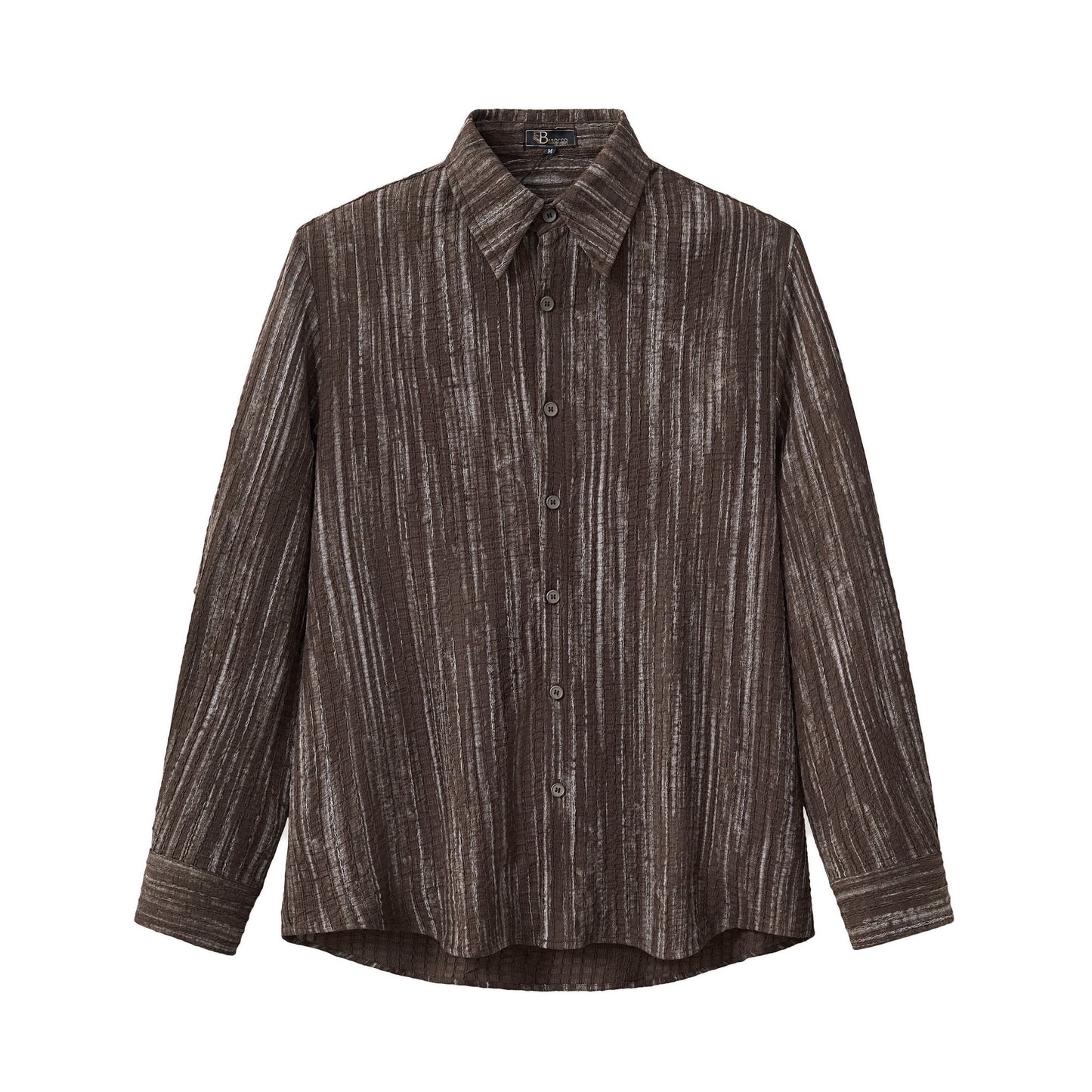 Canyon Set – Printed LS Shirt & Pleated pant BROWN