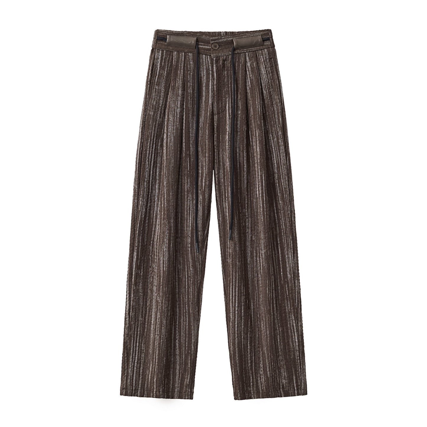 Canyon Set – Printed LS Shirt & Pleated pant BROWN
