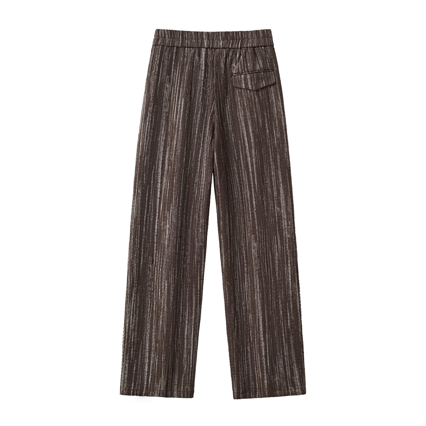 Canyon Set – Printed LS Shirt & Pleated pant BROWN