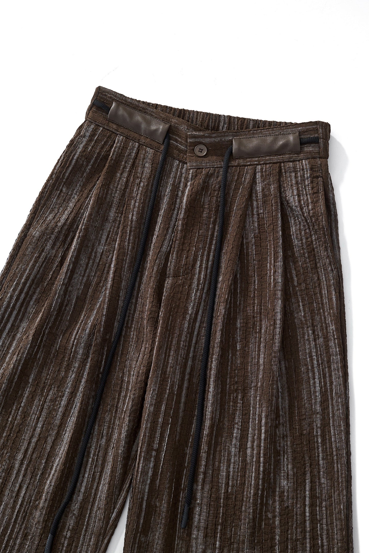 Canyon Set – Printed LS Shirt & Pleated pant BROWN
