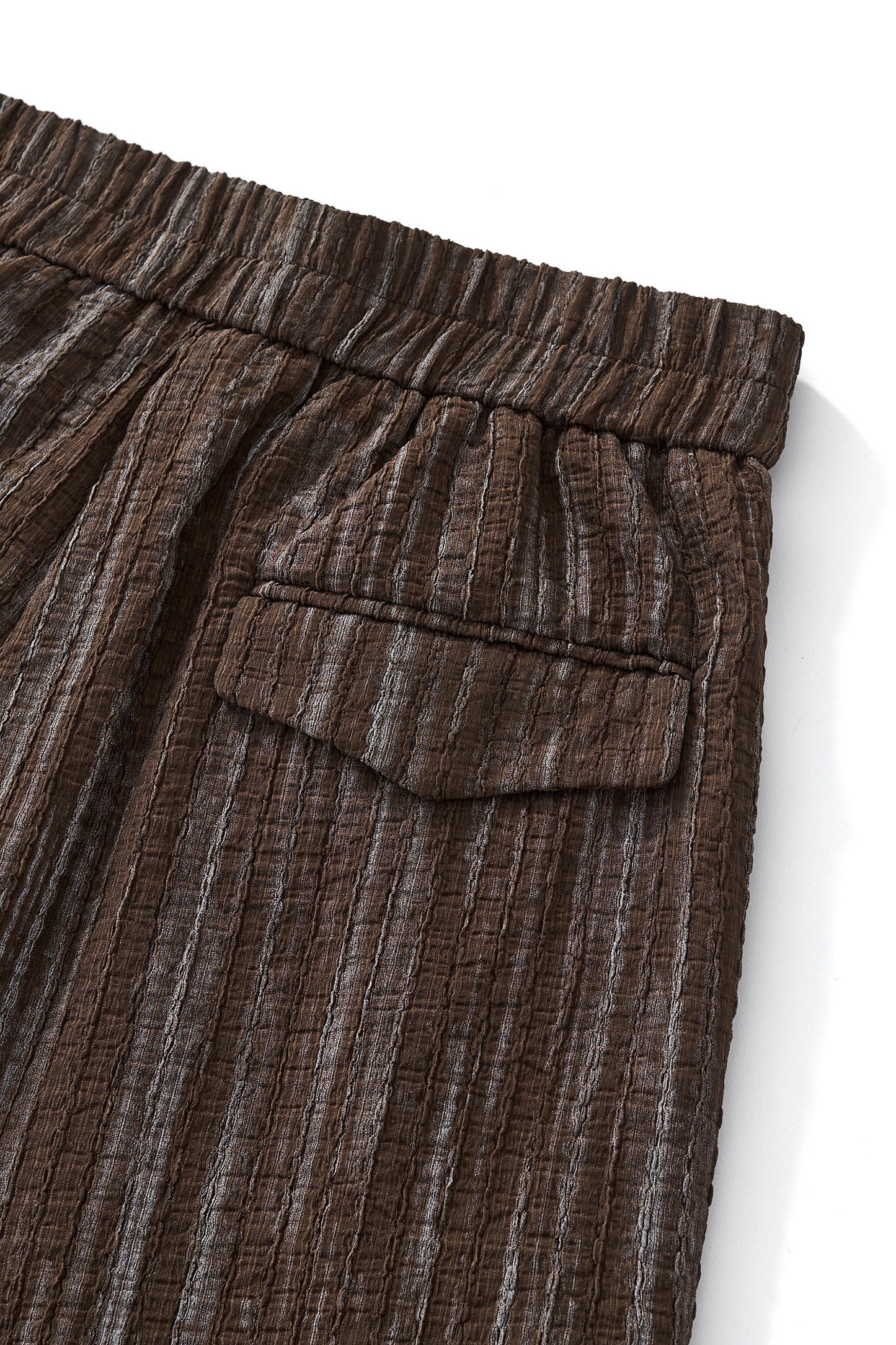 Canyon Set – Printed LS Shirt & Pleated pant BROWN