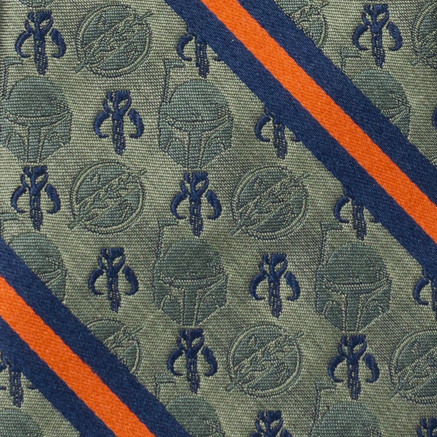 Star Wars Boba Fett Mythosaur Green, Orange, and Blue Striped Tie - My Men's Shop