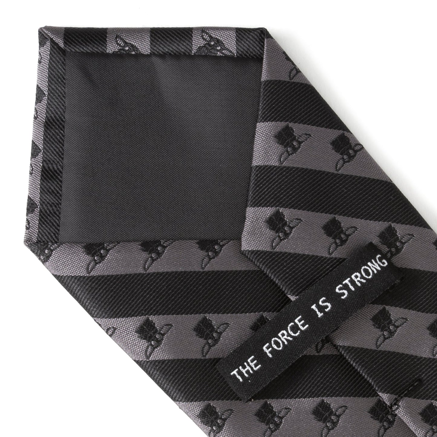 Corbata de rayas grises y negras de Grogu de Star Wars