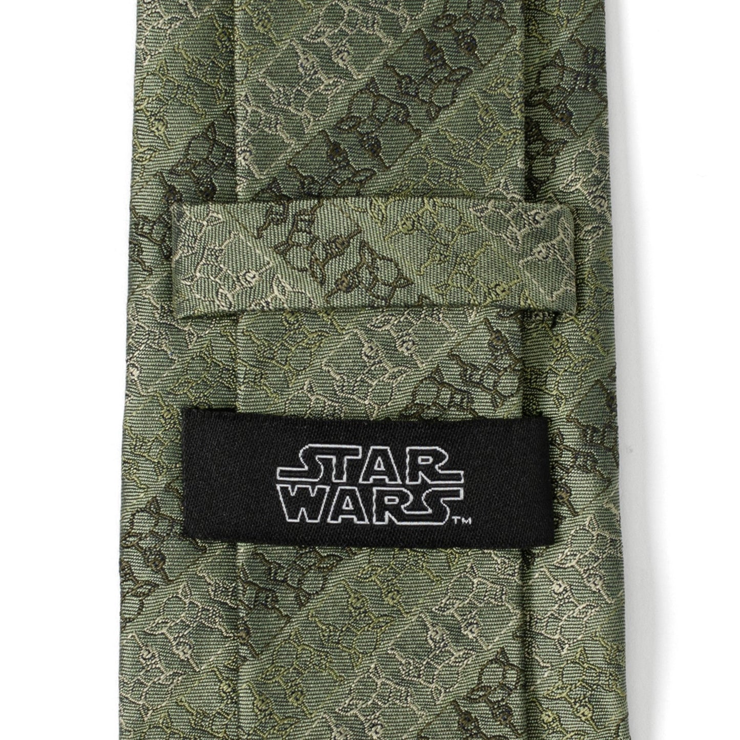 Star Wars Grogu Outline Striped Sage Green Tie - My Men's Shop