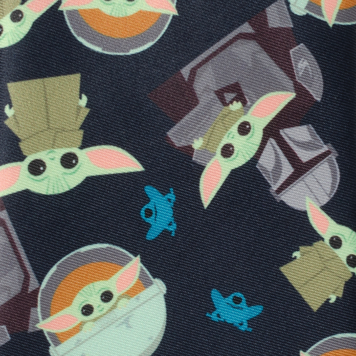 Mando Grogu Navy Boy's Tie