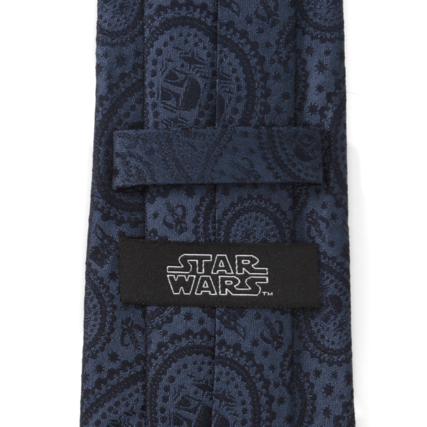 Corbata Paisley Azul Marino Star Wars Mandalorian y Grogu