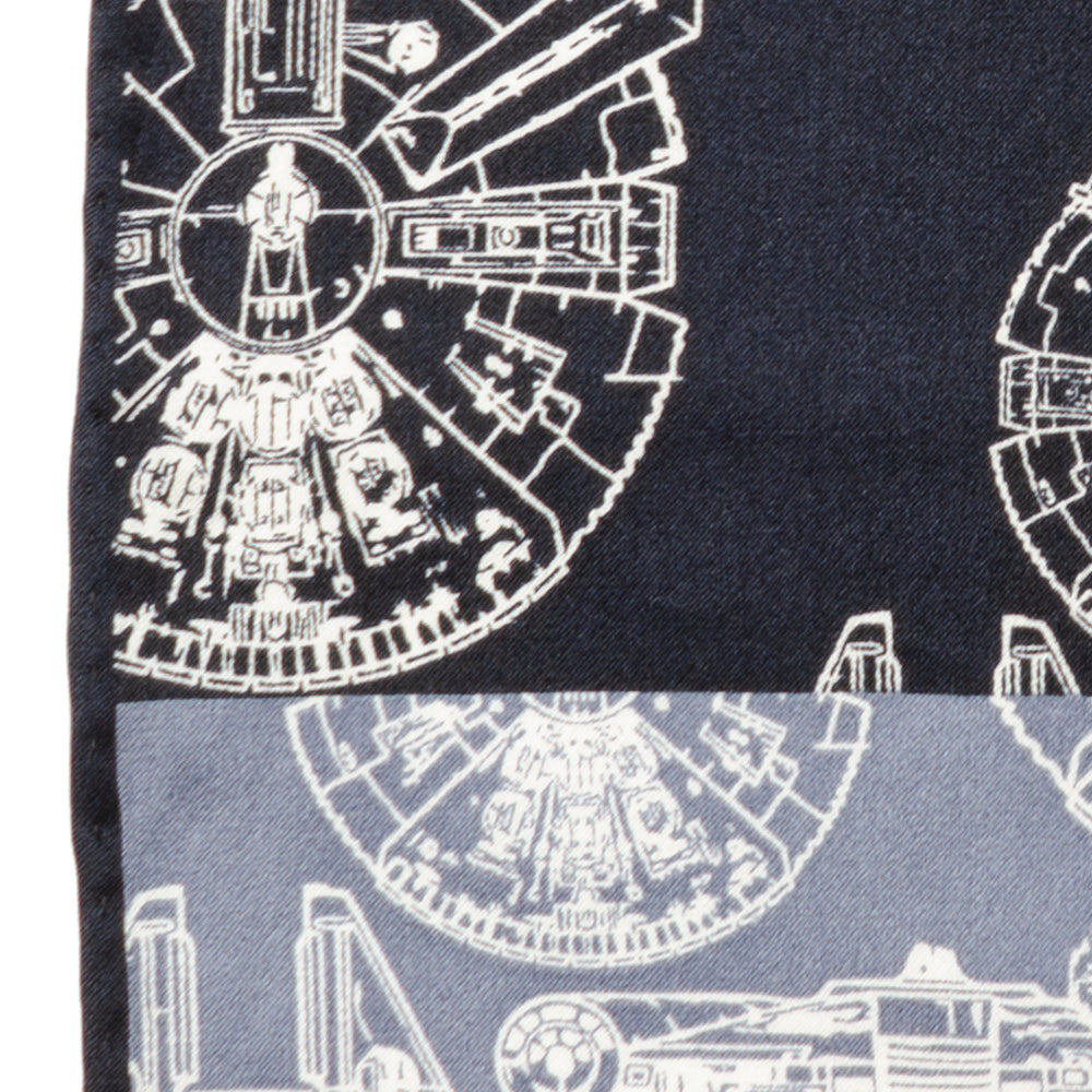 Star Wars Millennium Falcon Blue Pocket Square - My Men's Shop