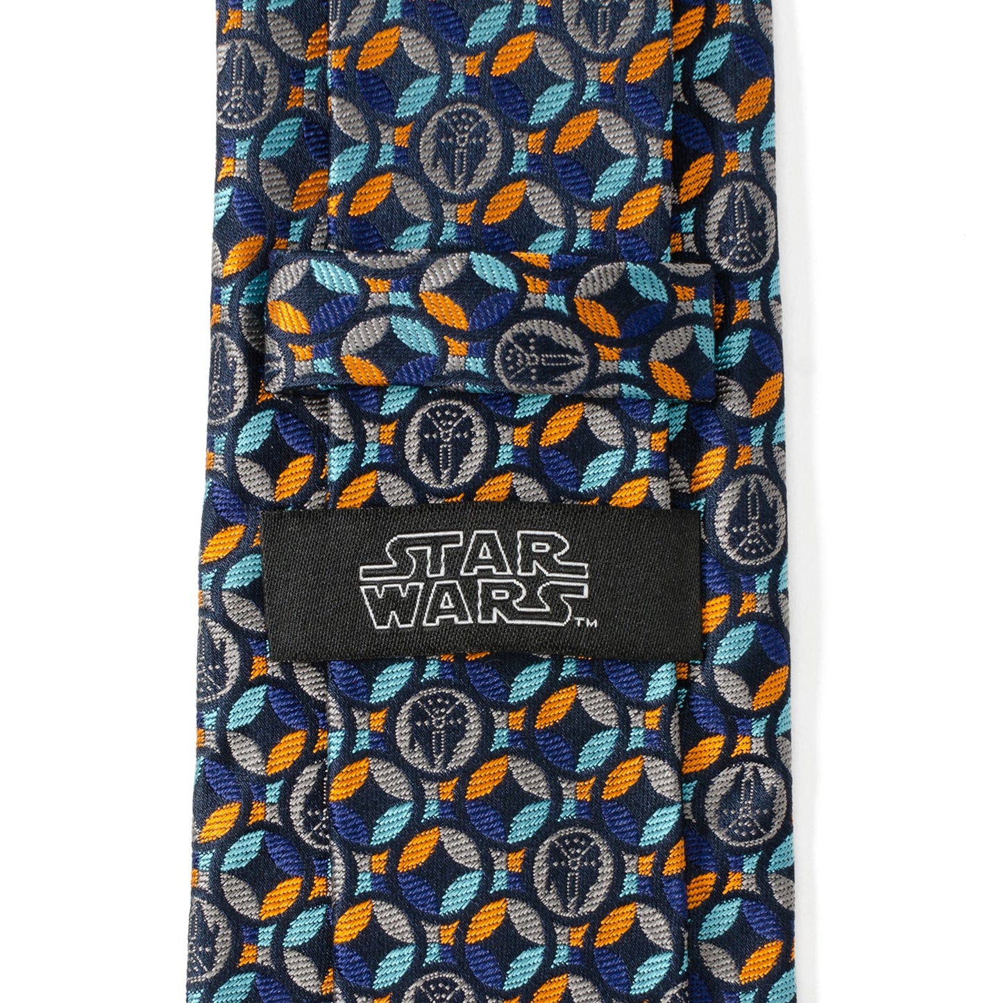 Corbata azul marino con motivo del Halcón Milenario de Star Wars