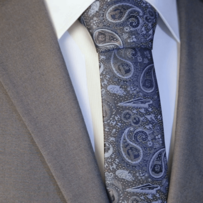 Star Wars Darth Vader Blue and Gray Paisley Tie - My Men's Shop