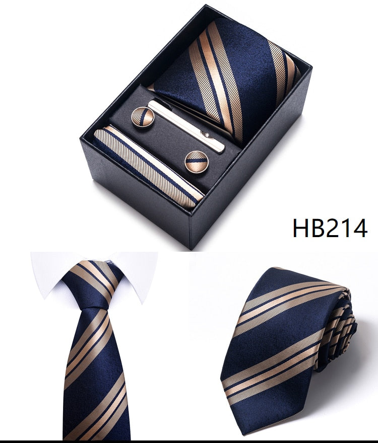 100% Silk Tie Handkerchief Cufflink - My Men's Shop