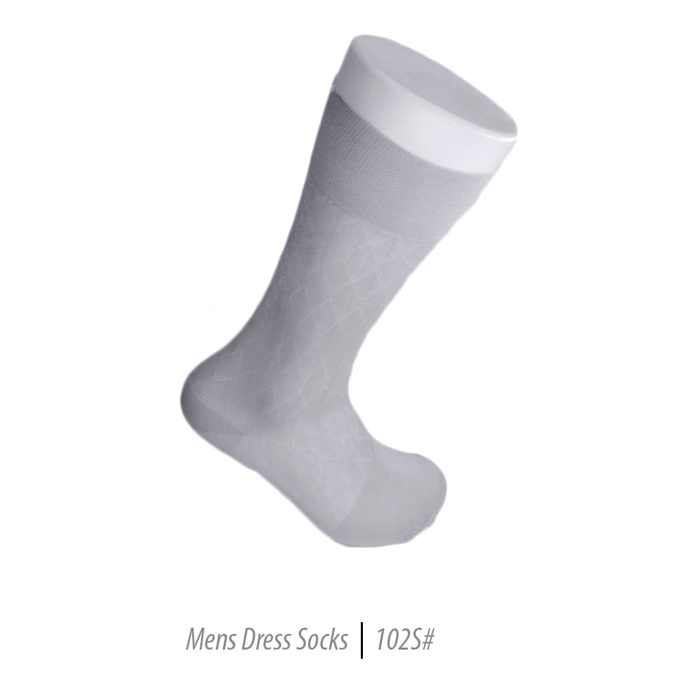 Men's Short Nylon Socks 102S - Silver