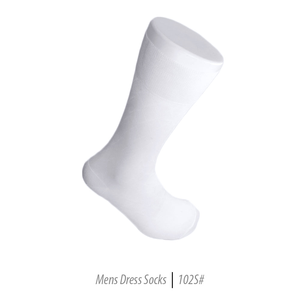 Men's Short Nylon Socks 102S - White