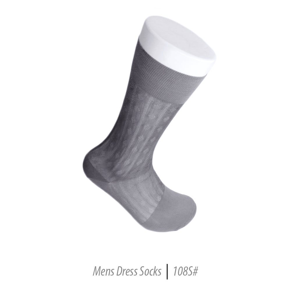 Men's Short Nylon Socks 108S - Grey