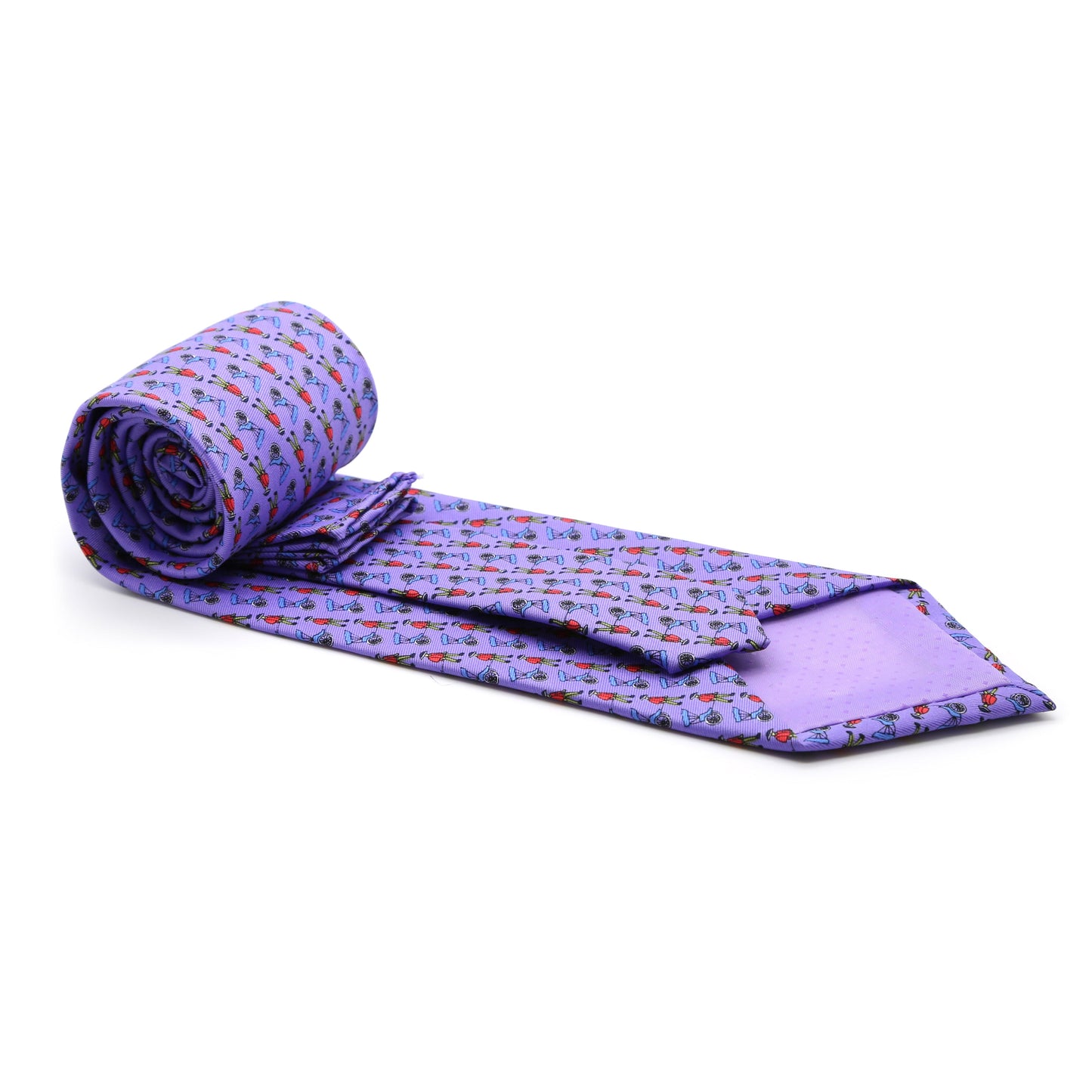Carriage Driver Purple Necktie with Handkerchief Set