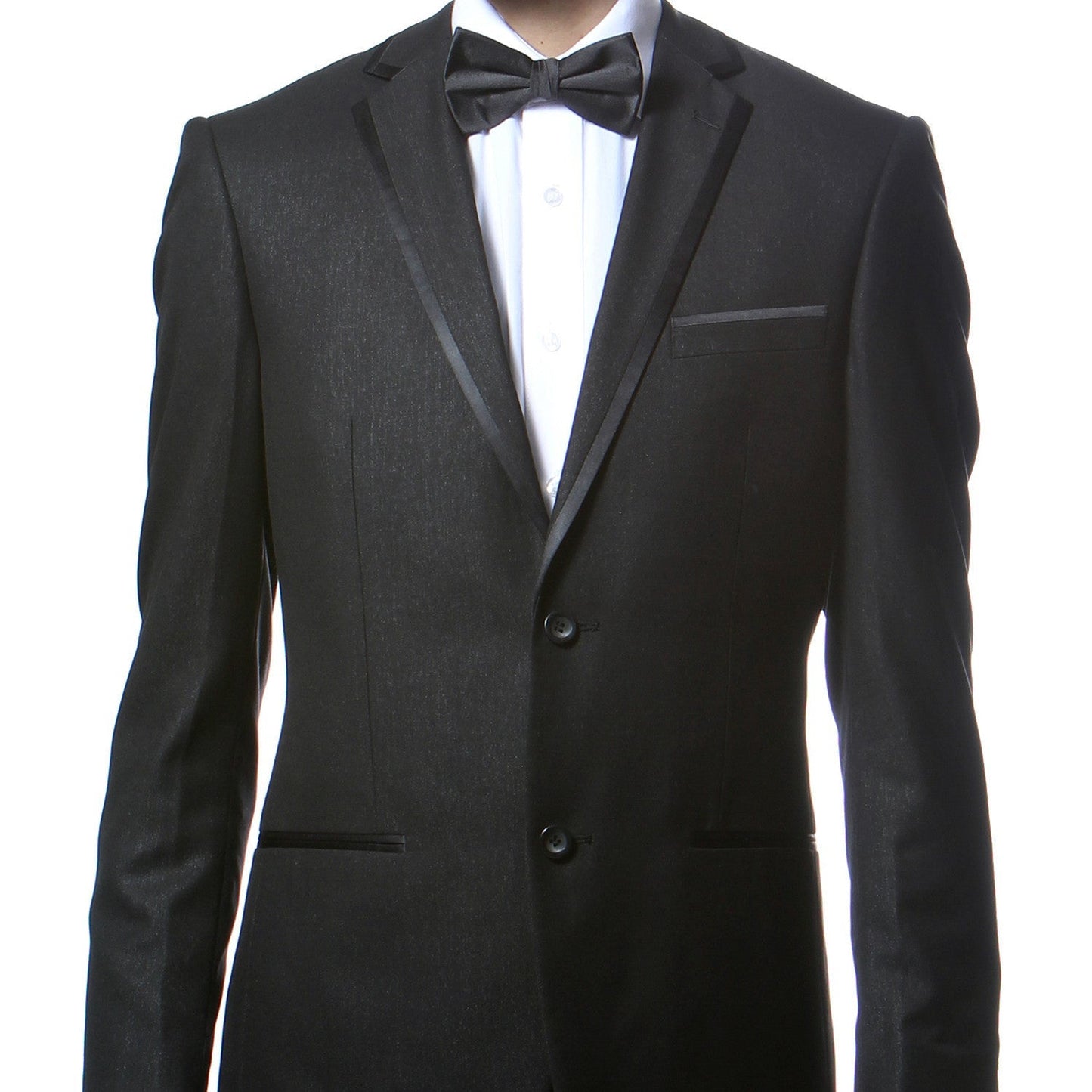 Slim Fit Notch Lapel TX100 Black 2pc Tuxedo