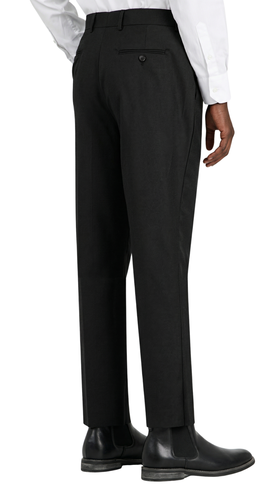 Jax Mens Black 2 Button Notch Lapel Pick Stitching 3 Pc Slim Fit Suit
