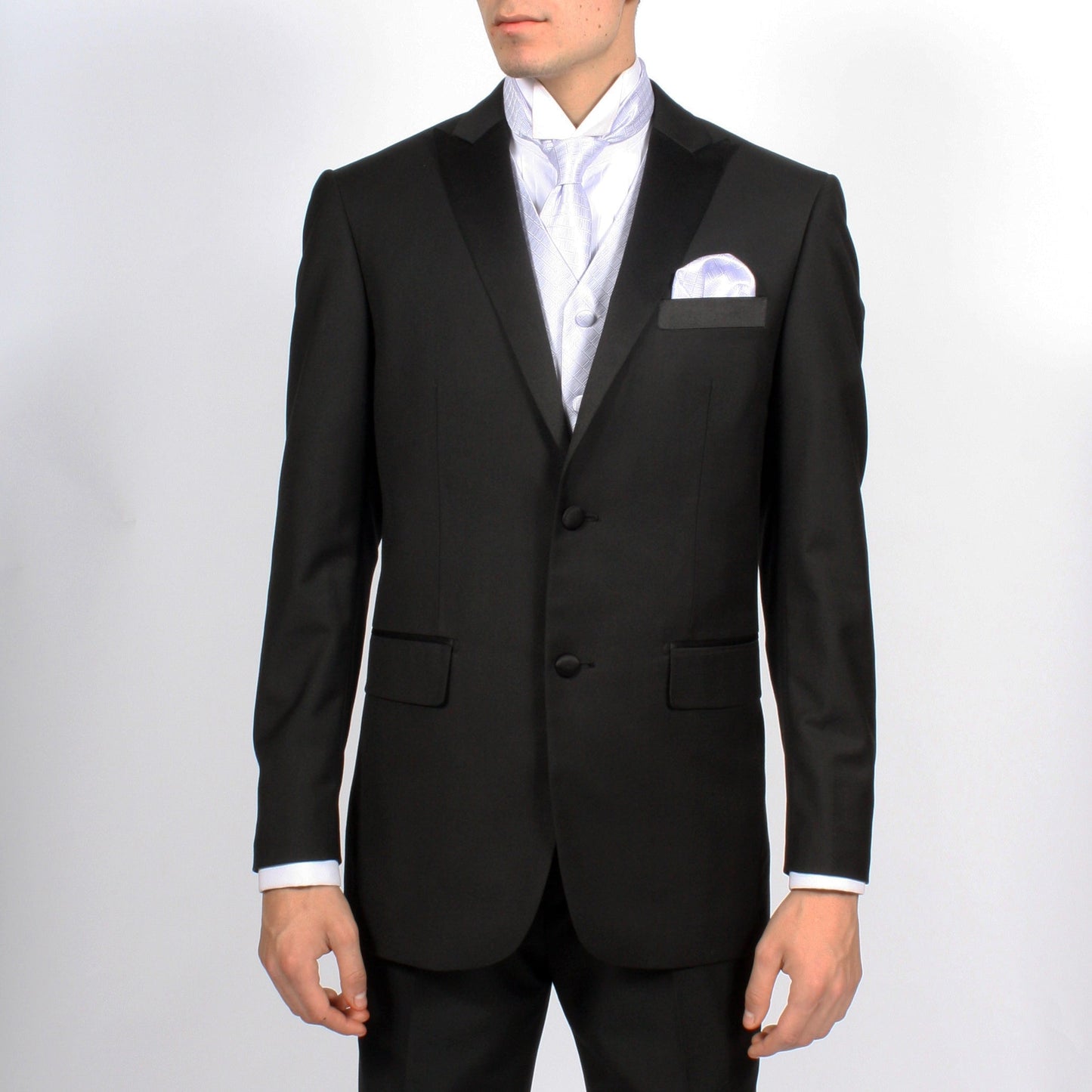 Ferrecci Mens PV300 - Platinum with Black Back Adjustable Diamond Vest Set