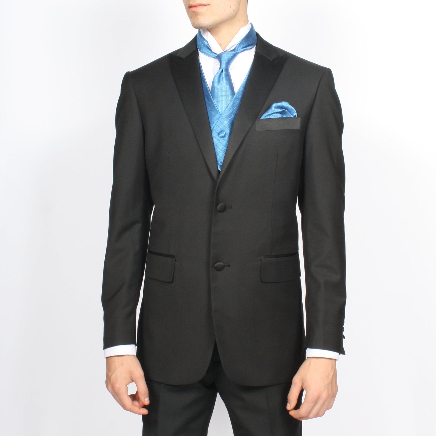 Ferrecci Mens PV300 - Royal Blue with Black Back Adjustable Diamond Vest Set