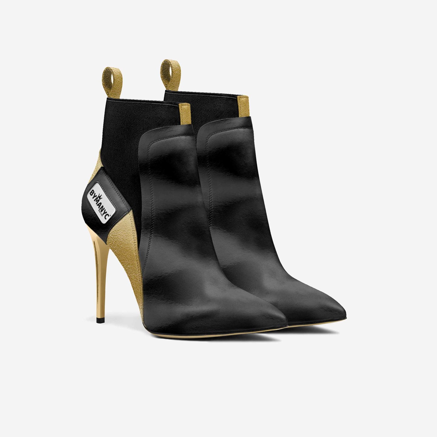 Vegan Heeled Shoe Women BYMANYC ® New York Tribeca Gold Flame - My Men's Shop
