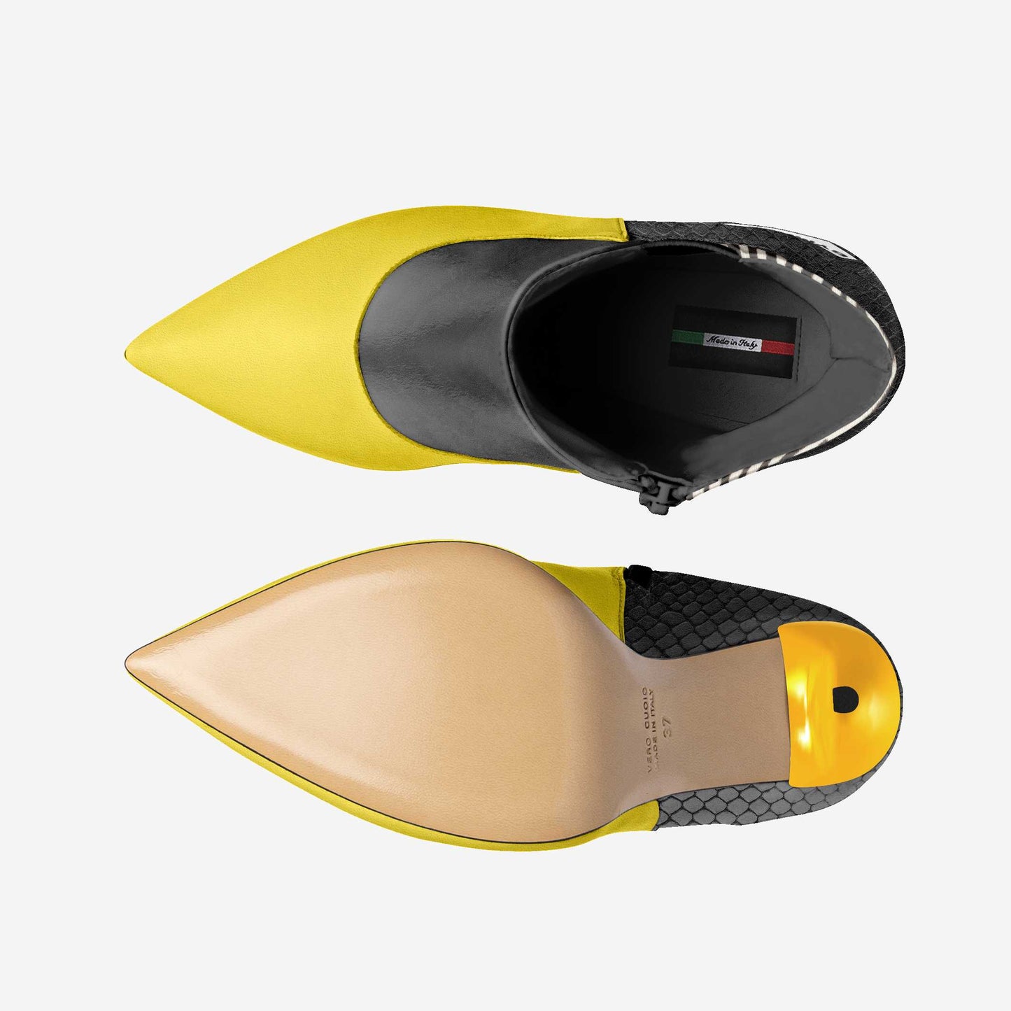 Vegan High Heel Women BYMANYC ® New York Tribeca Yellow Surge - My Men's Shop