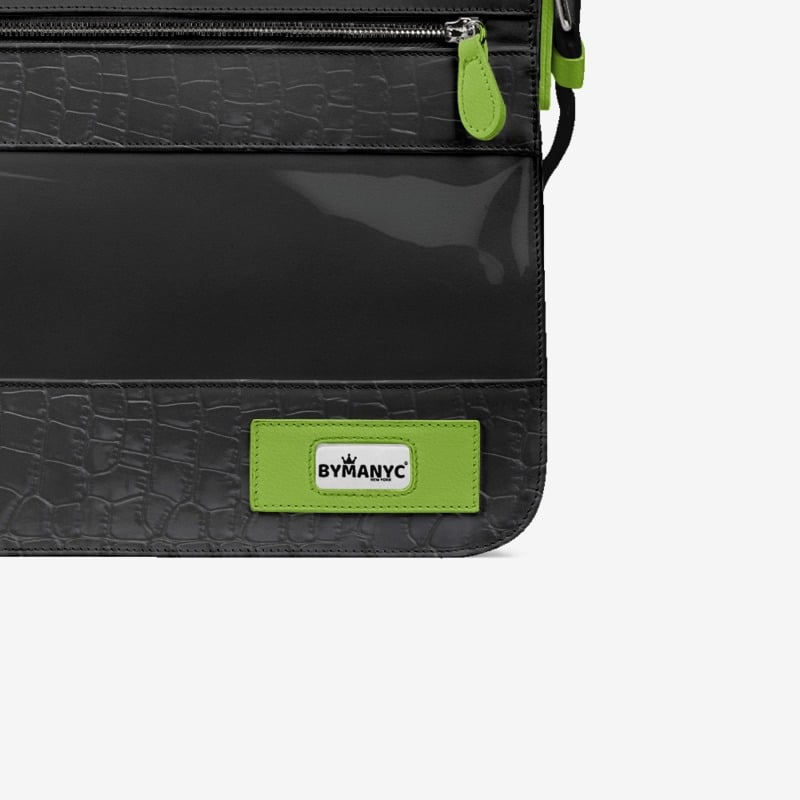 Vegan Urban Stripe Messenger Bag 16” | BYMANYC ® New York Downtown Edge - My Men's Shop