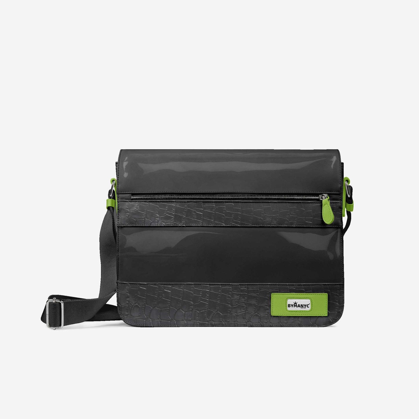 Vegan Urban Stripe Messenger Bag 16” | BYMANYC ® New York Downtown Edge - My Men's Shop