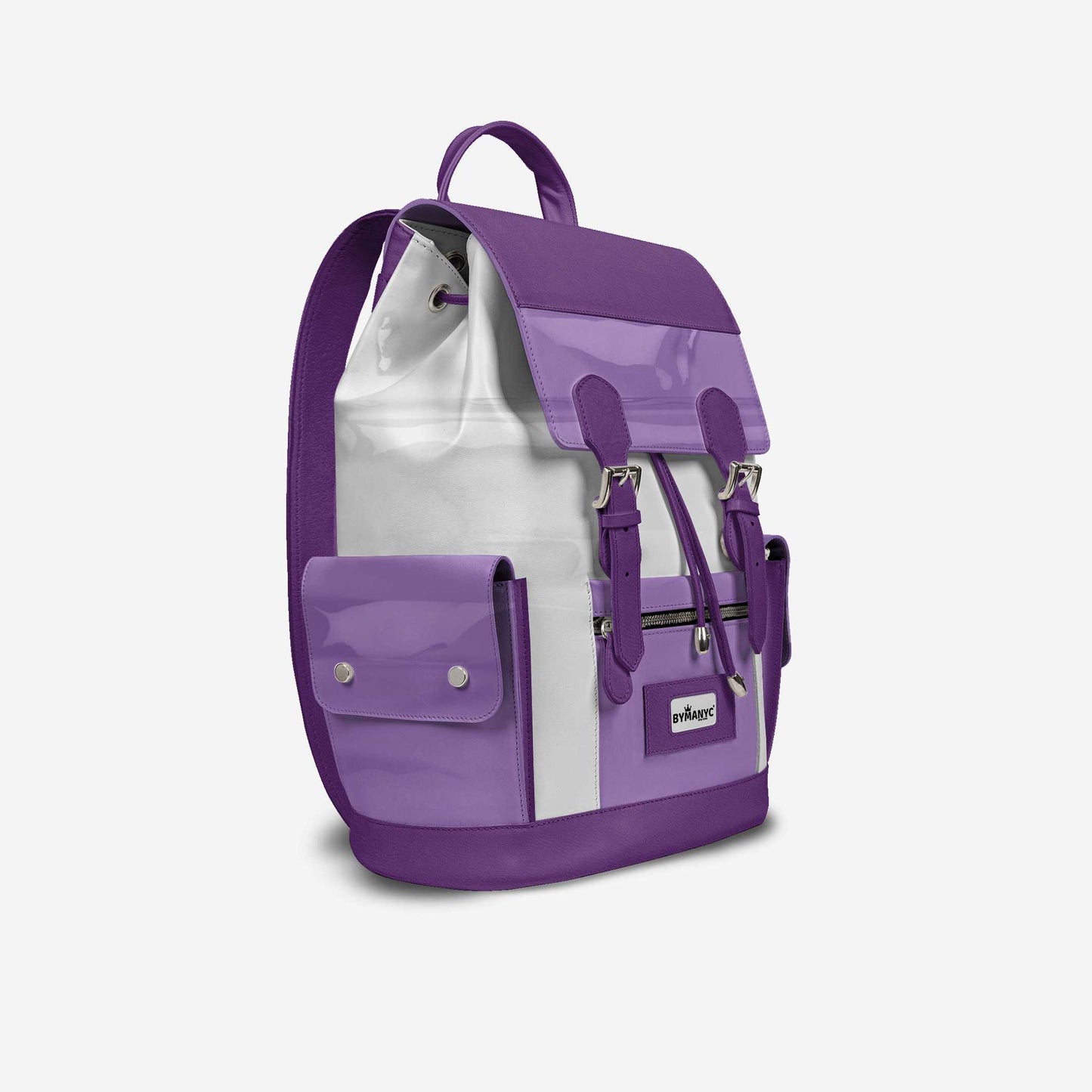 Violet & White Couture Eco Backpack – BYMANYC ® New York (Handmade in Italy) - My Men's Shop