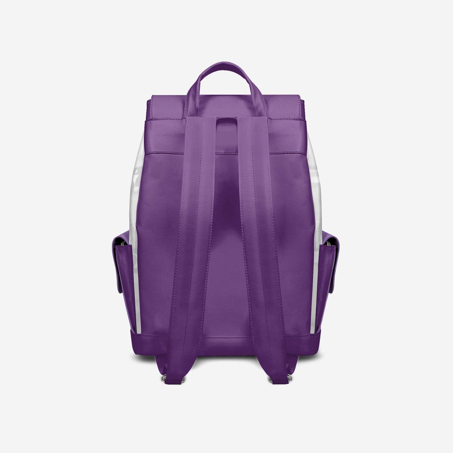 Mochila ecológica de alta costura violeta y blanca – BYMANYC ® New York (Hecha a mano en Italia)