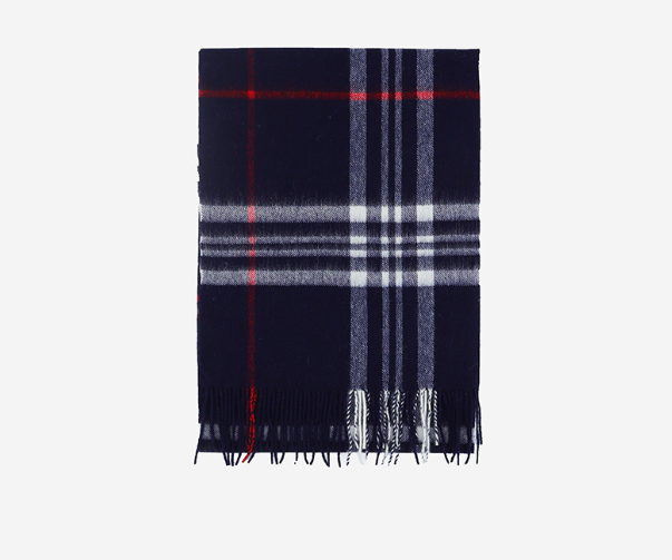 YM02-1 Blue Plaid Wool Scarf