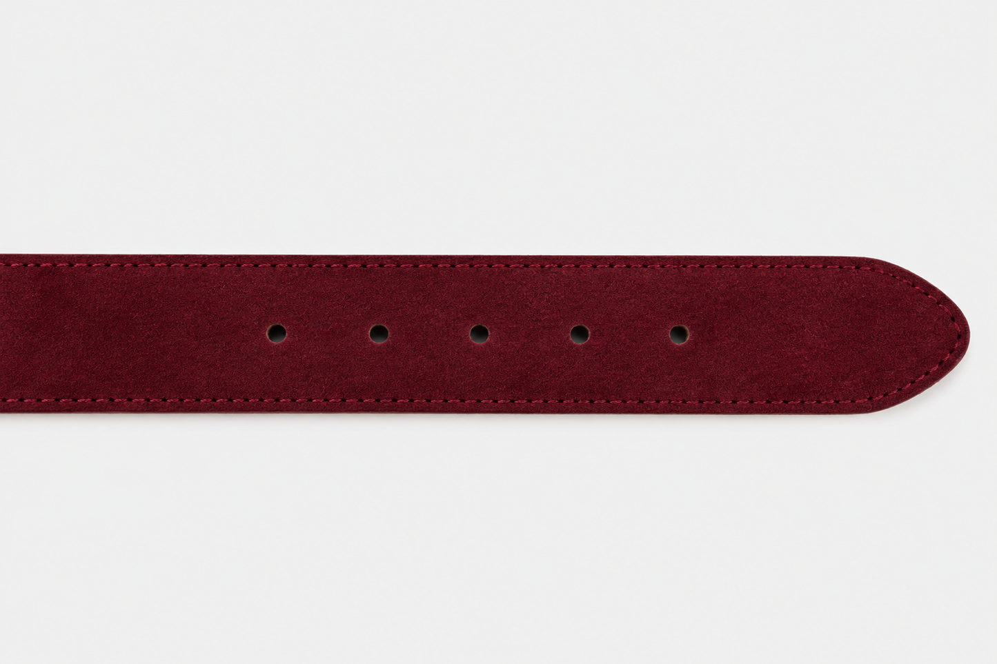 The Bari Burgundy Suede Leather Belt